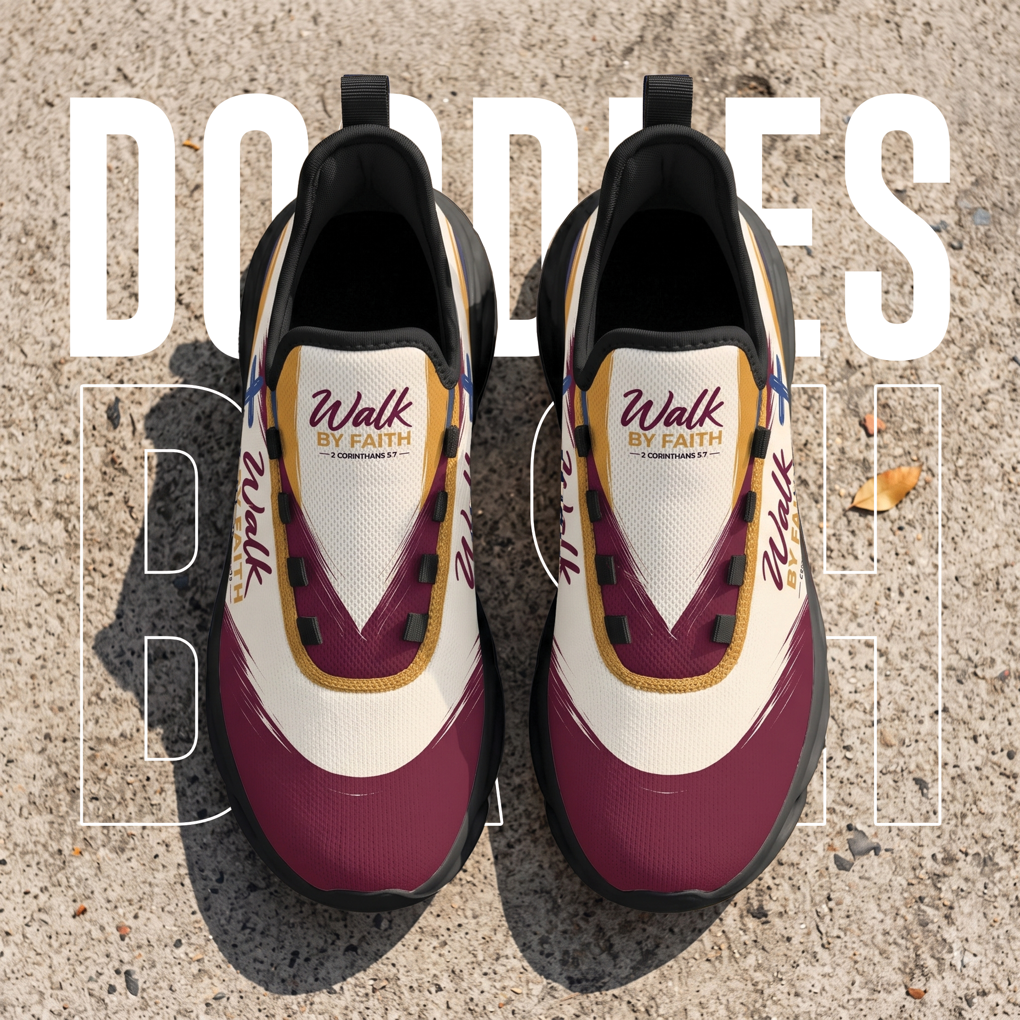 Walk By Faith Unisex Sneakers, Christian Max Soul Shoes
