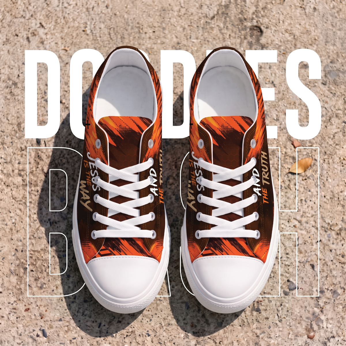 Custom Name Jesus Is The Way and the Truth Christian Canvas Sneakers