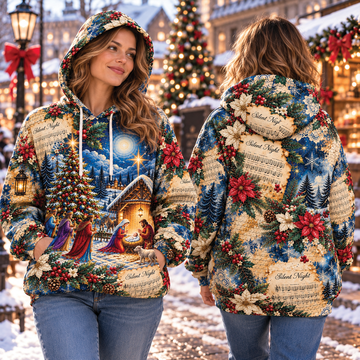 Christmas Nativity All-Over Print T-Shirt, Sweatshirt & Hoodie