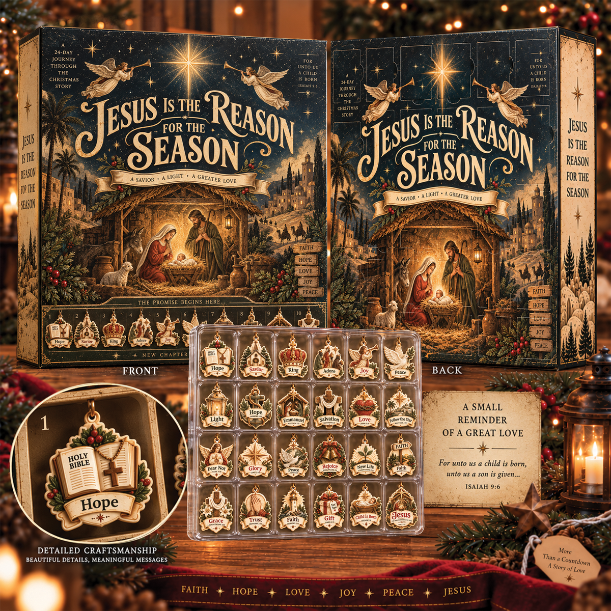 Christian Advent Calendar 2026, 24-Day Christmas Countdown Gift