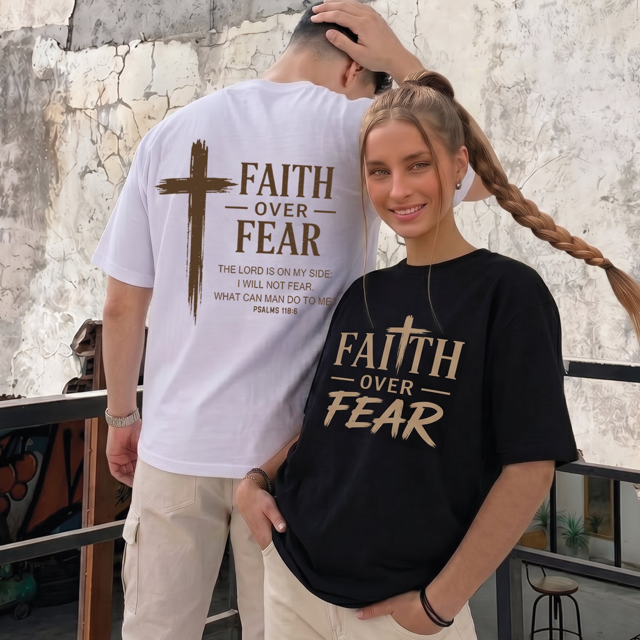 Faith Over Fear Psalms 118:6 Christian Shirt & Hoodie