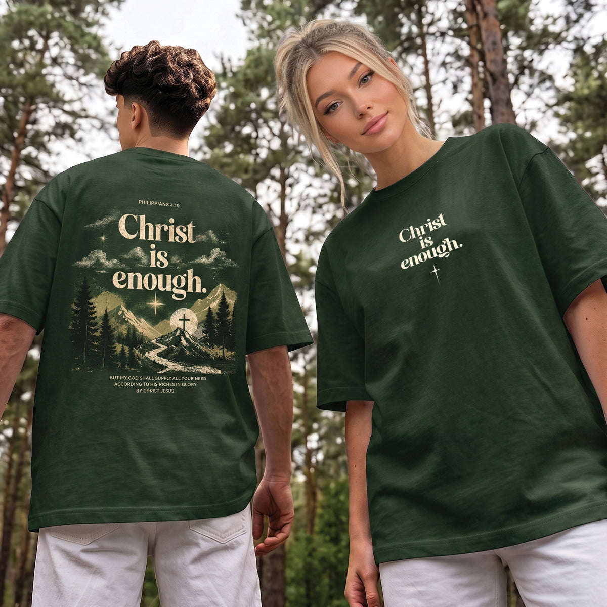 Christ Is Enough Philippians 4:19 Christian Gildan T-Shirt & Hoodie