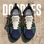 Custom Name Christian Sneakers, Faith Over Fear Max Soul Shoes