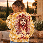 Jesus I Am With You Always Gold Tie Dye Christian All Over Print Shirt