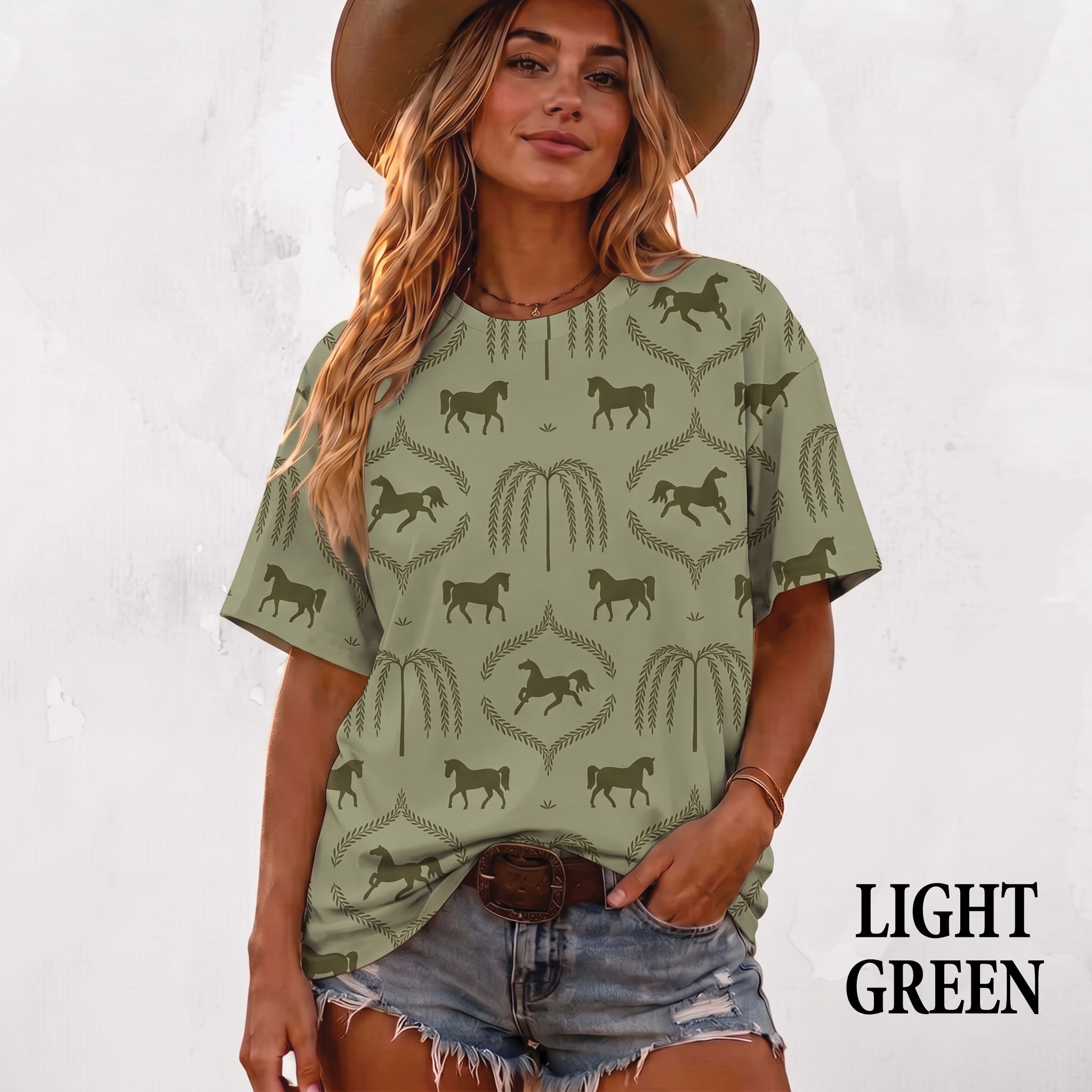Vintage Horse Pattern All Over Print Shirt