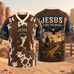 Christian Football Jersey, Jesus Is My Trail Boss Cowboy Shirt