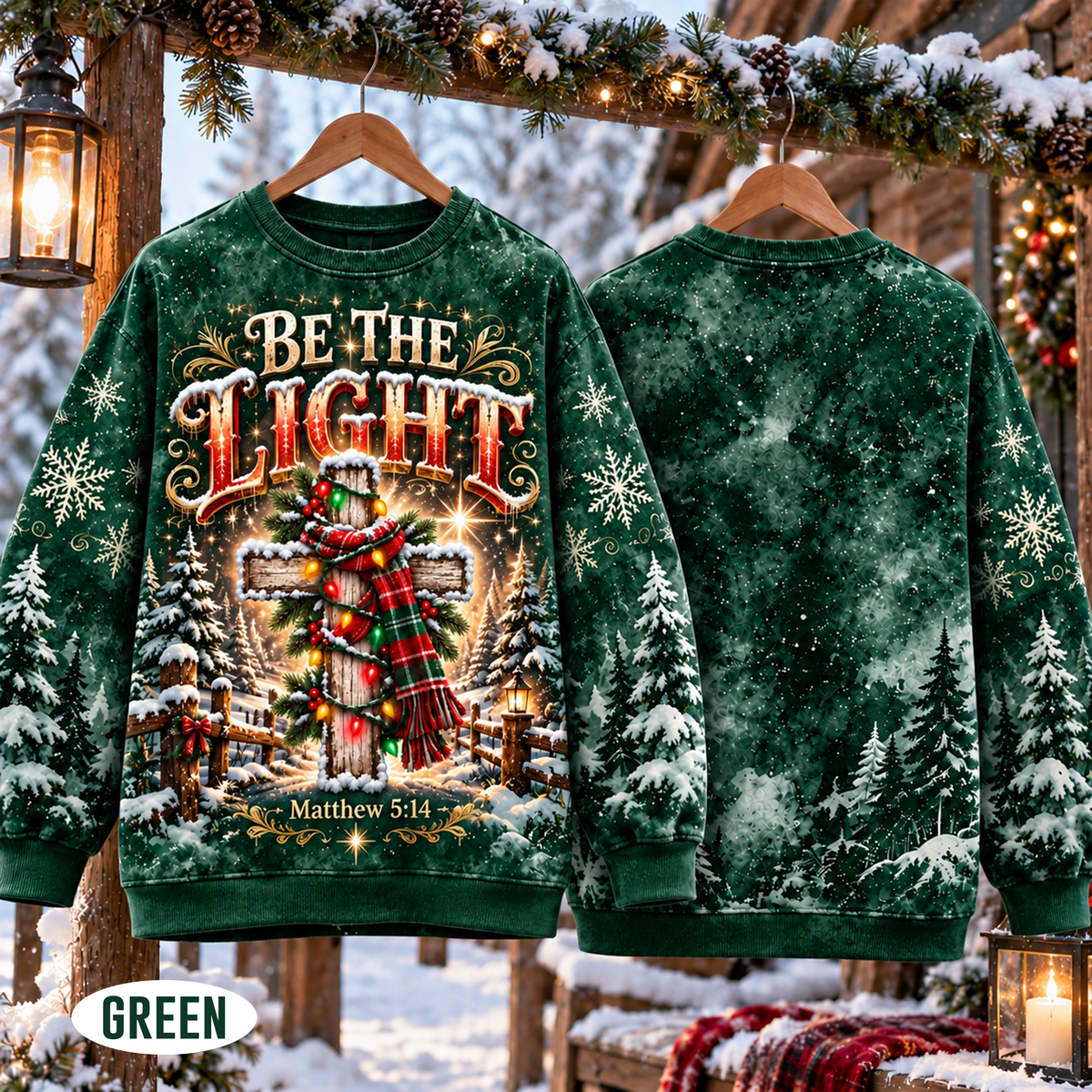 Be The Light Matthew 5:14 Christian Christmas All Over Print Shirt