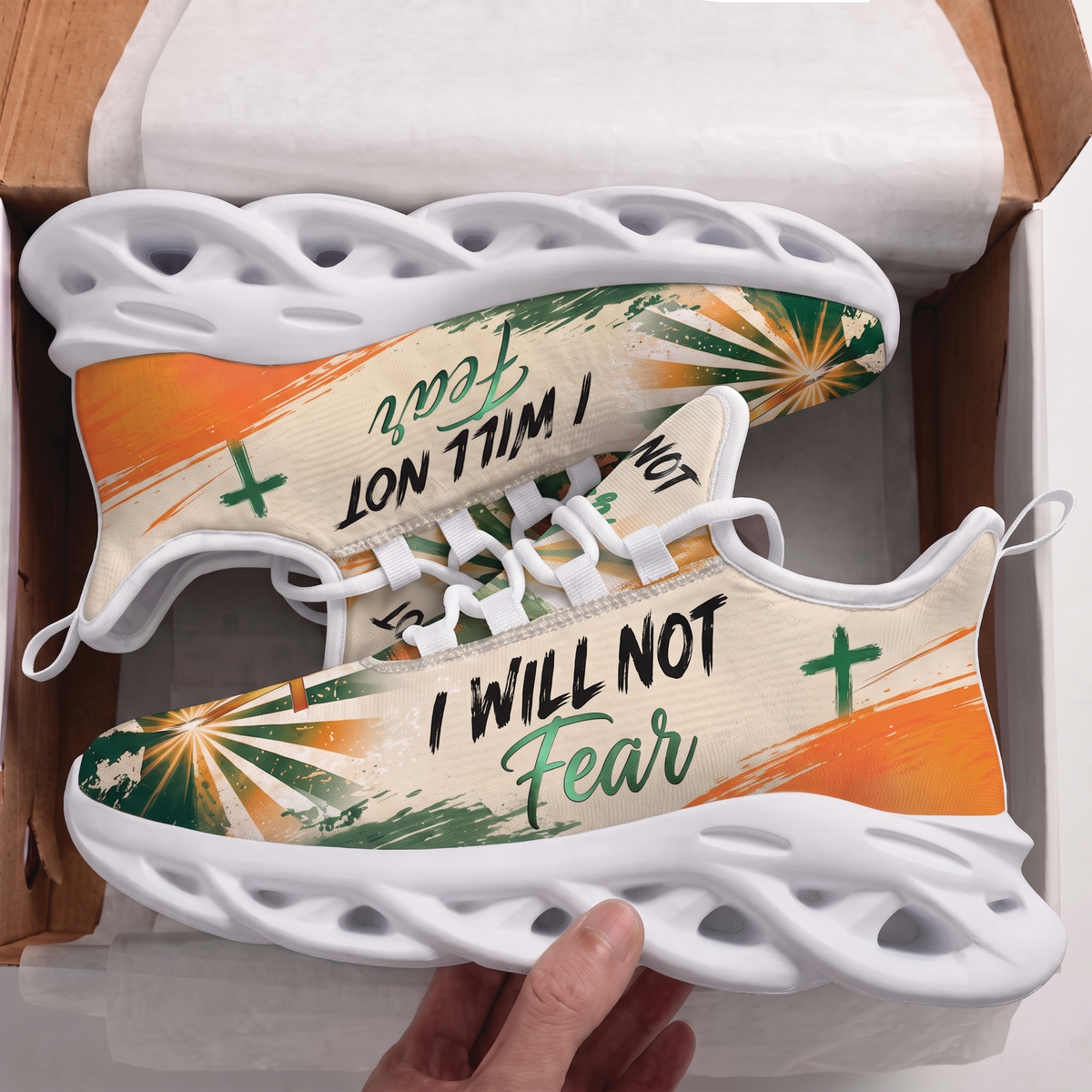 I Will Not Fear Christian Sneakers - Faith Max Soul Shoes