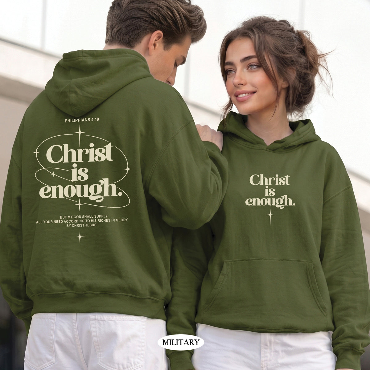 Christ Is Enough Philippians 4:19 Christian T-Shirt & Hoodie