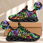Personalized Jesus Is King Sneakers - Christian Max Soul Shoes