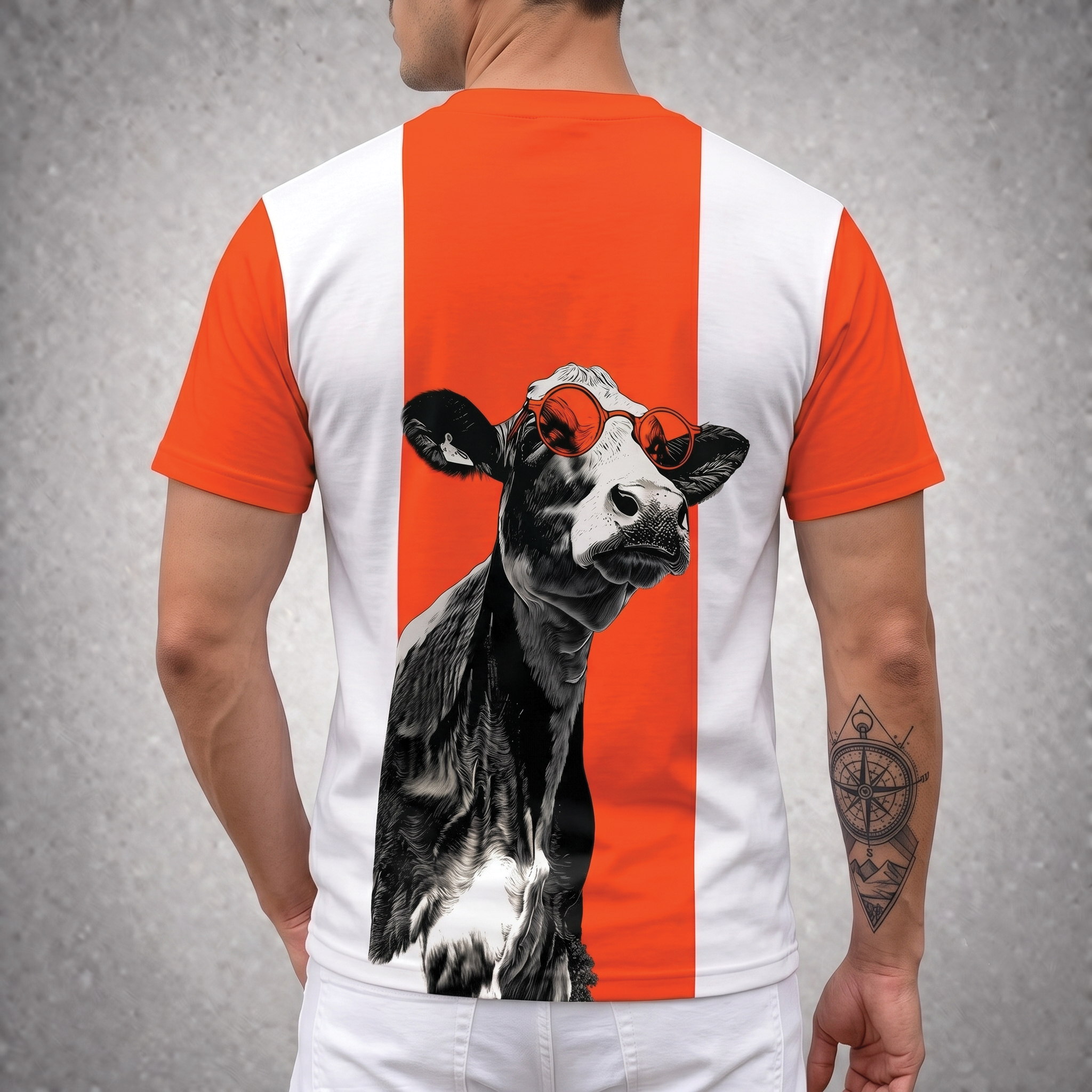 Pop Art Cow with Sunglasses All Over Print Shirt