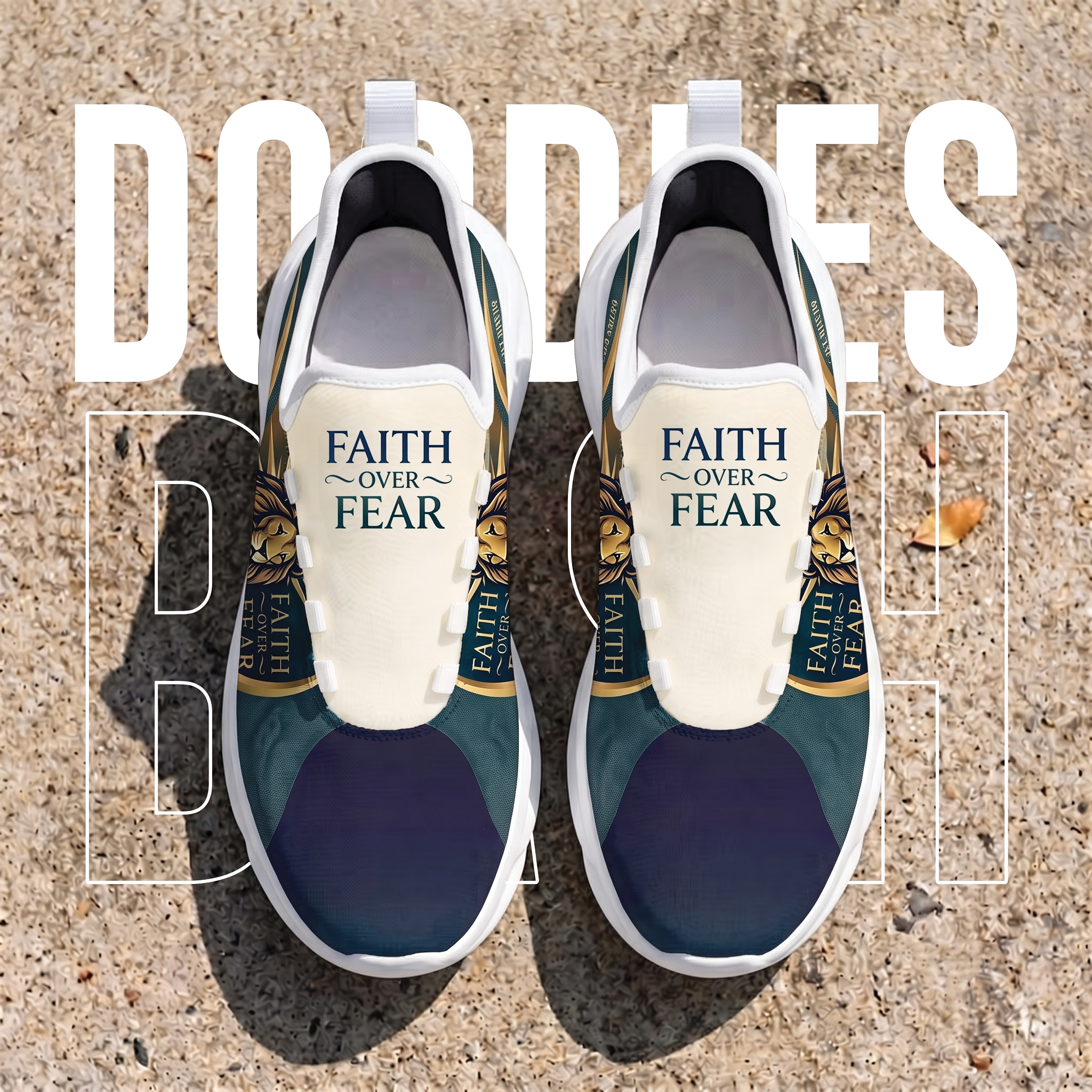 Custom Name Christian Sneakers, Faith Over Fear Max Soul Shoes