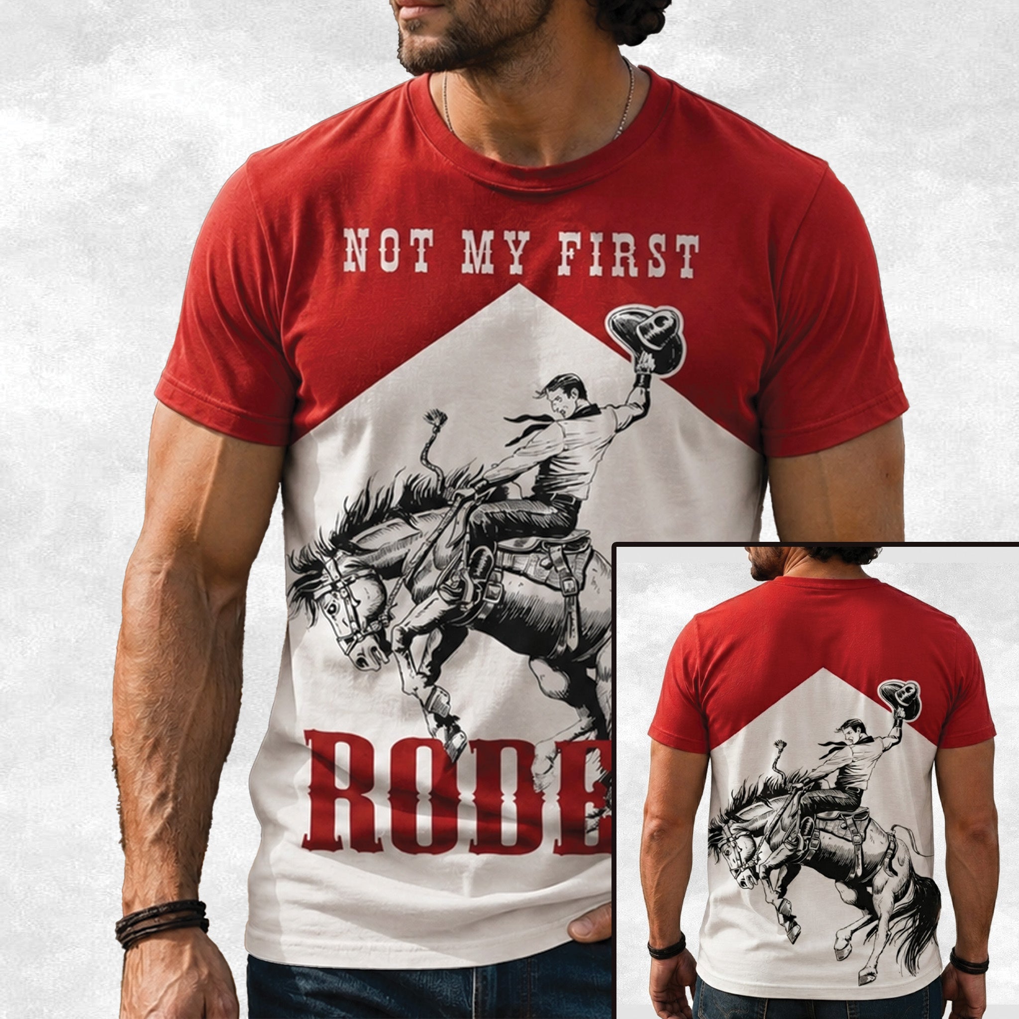 Not My First Rodeo All-Over Print Shirt, Cowboy Rodeo Shirt