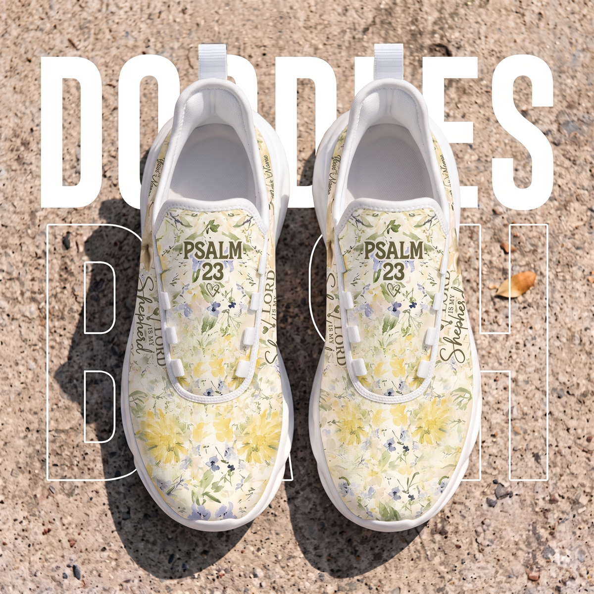 Custom Name The Lord Is My Shepherd Sneakers - Christian Max Soul Shoes