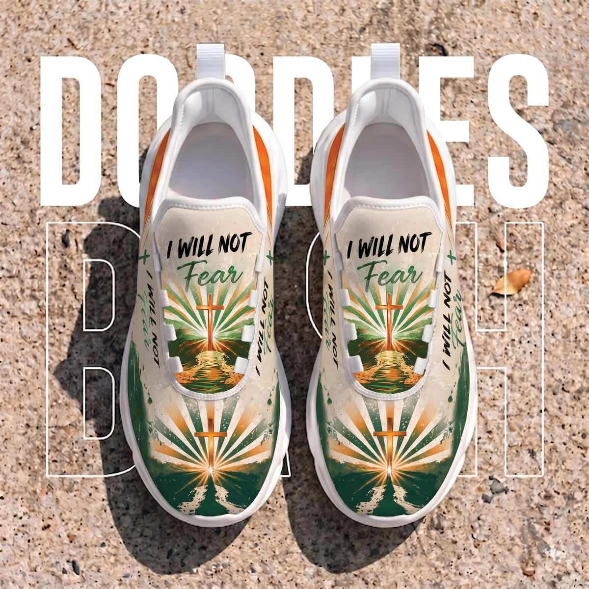 I Will Not Fear Christian Sneakers - Faith Max Soul Shoes