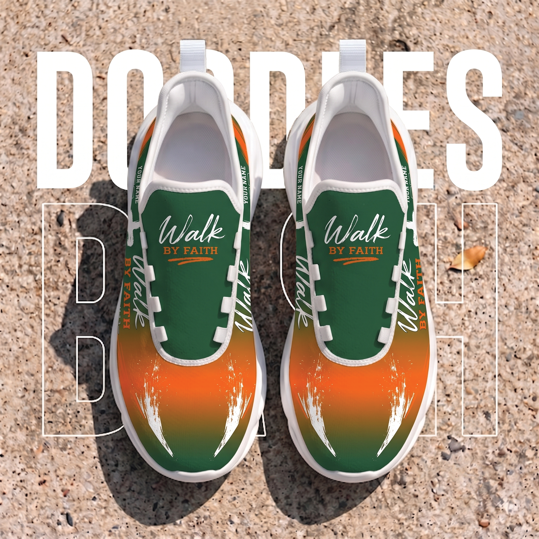 Custom Christian Sneakers – Walk by Faith Max Soul Shoes
