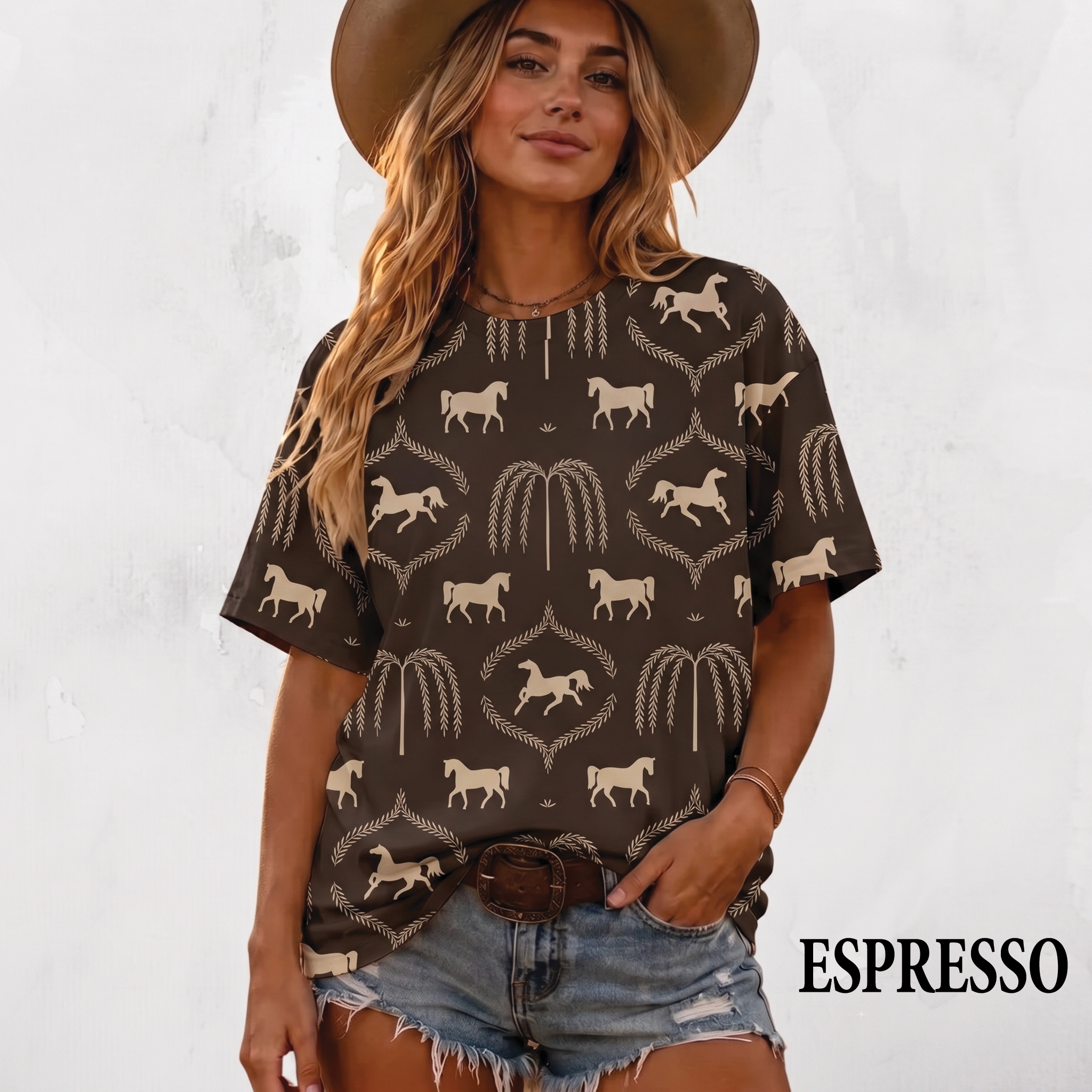 Vintage Horse Pattern All Over Print Shirt
