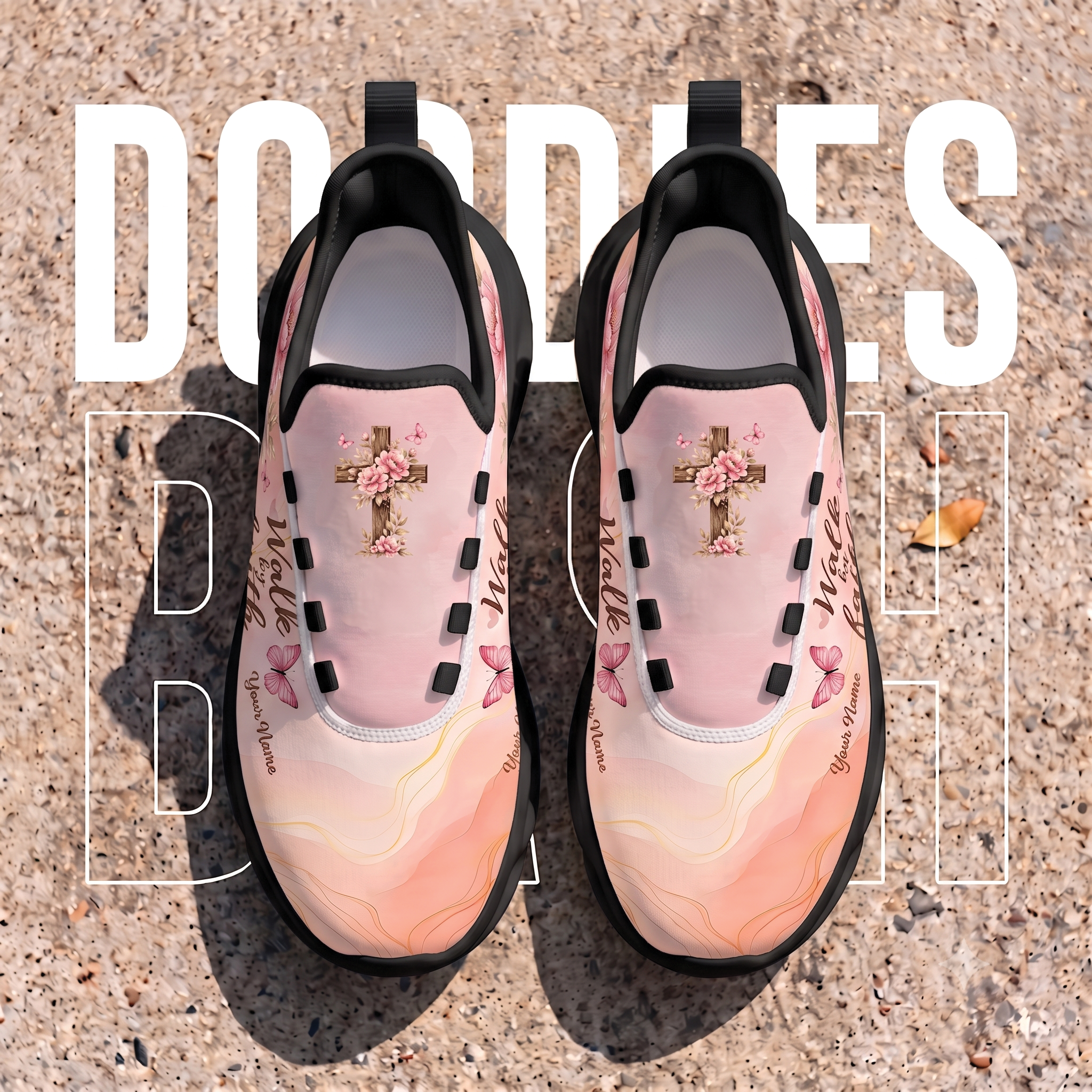 Custom Name Walk by Faith Sneakers, Christian Max Soul Shoes