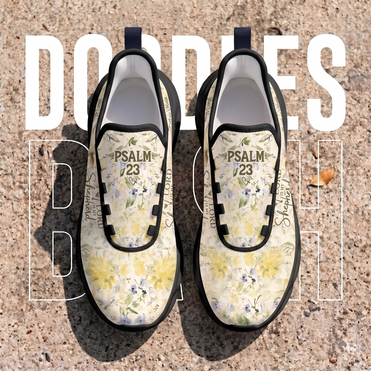 Custom Name The Lord Is My Shepherd Sneakers - Christian Max Soul Shoes