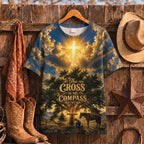 The Cross Is My Compass Christian Faith All-Over Print Shirt