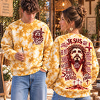 Jesus I Am With You Always Gold Tie Dye Christian All Over Print Shirt