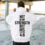 Not By My Strength But His Christian Shirt, Zechariah 4:6 Bible Verse Tee