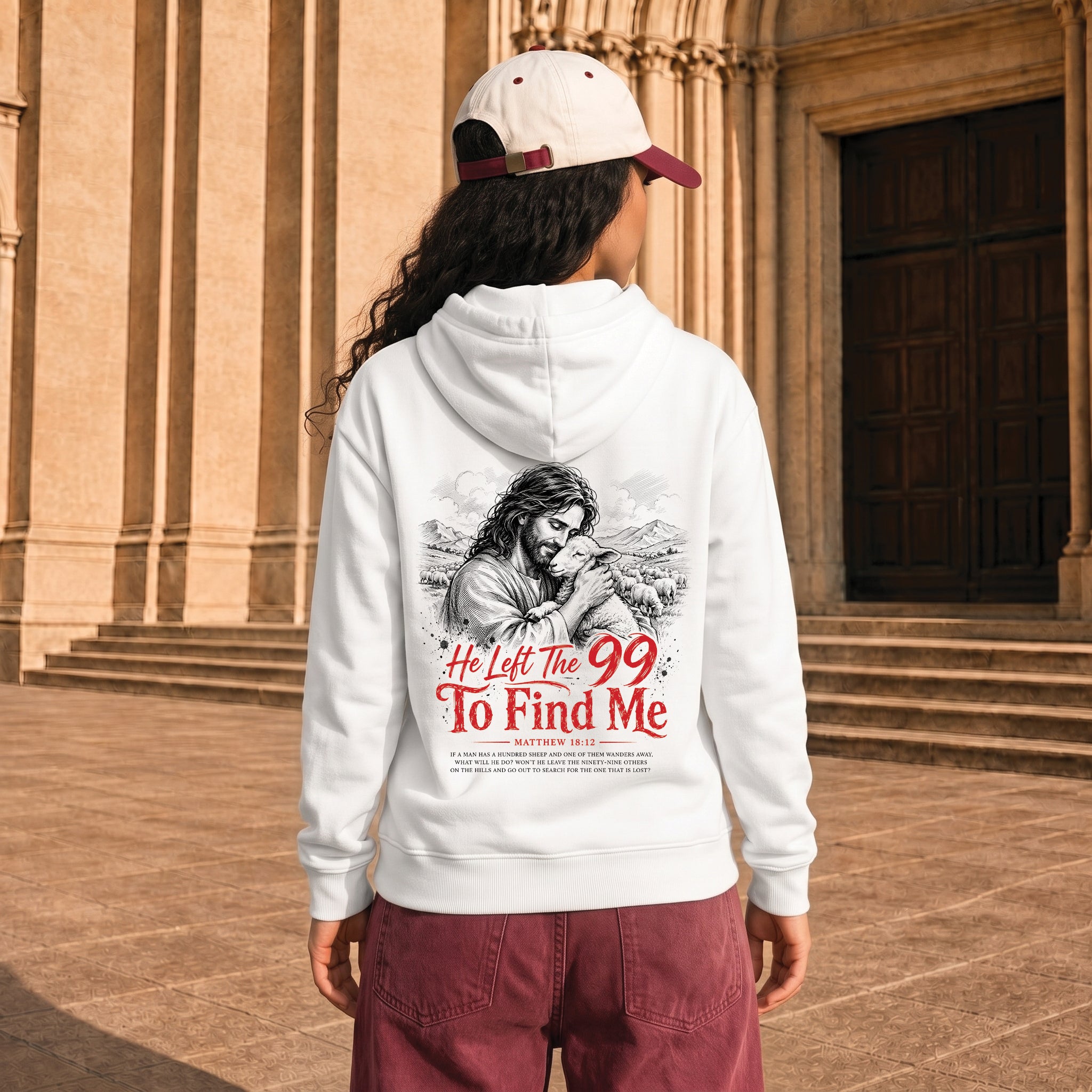 He Left the 99 to Find Me Christian Shirt, Matthew 18:12 Bible Verse Tee