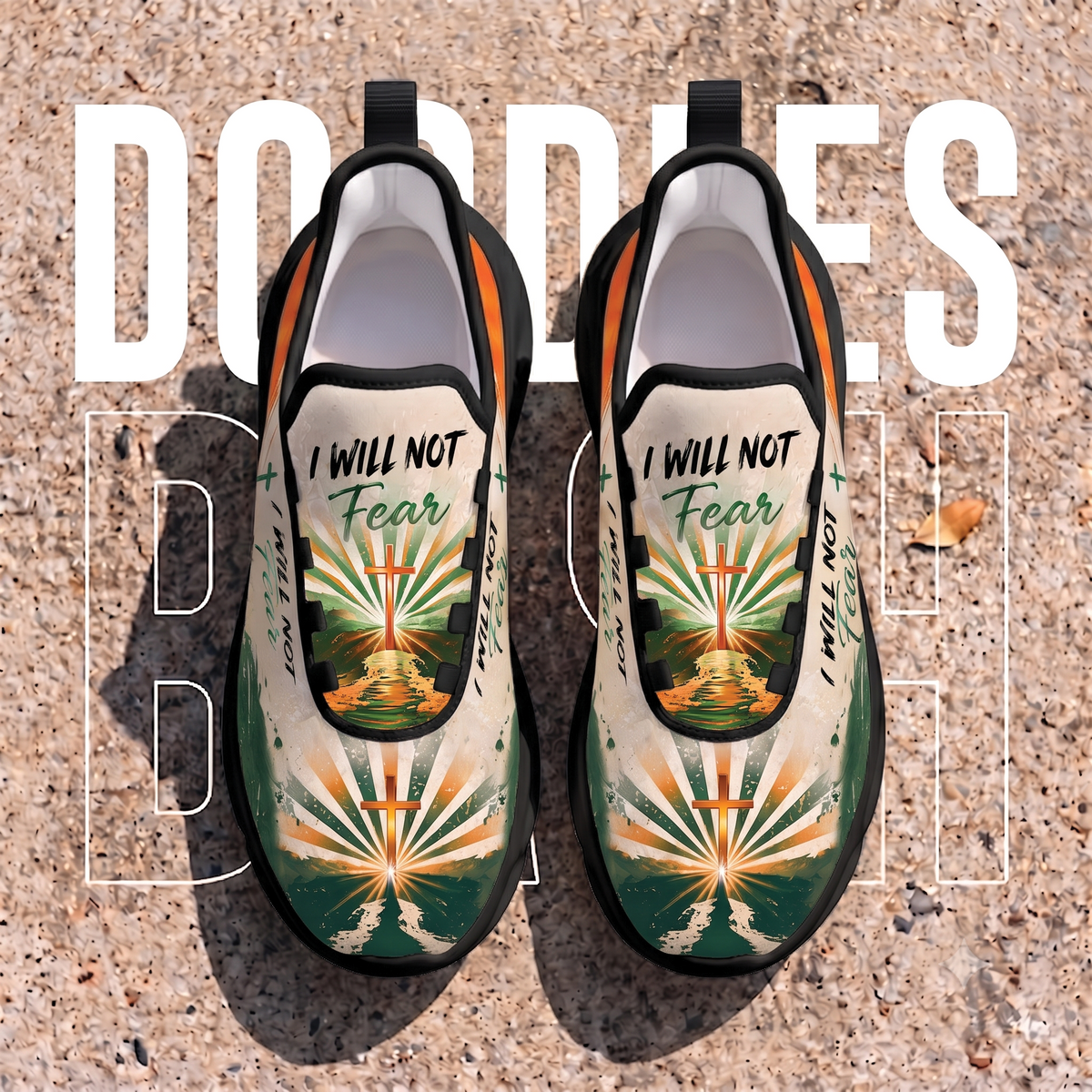I Will Not Fear Christian Sneakers - Faith Max Soul Shoes