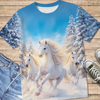 Winter Wonderland White Horse All Over Print Shirt