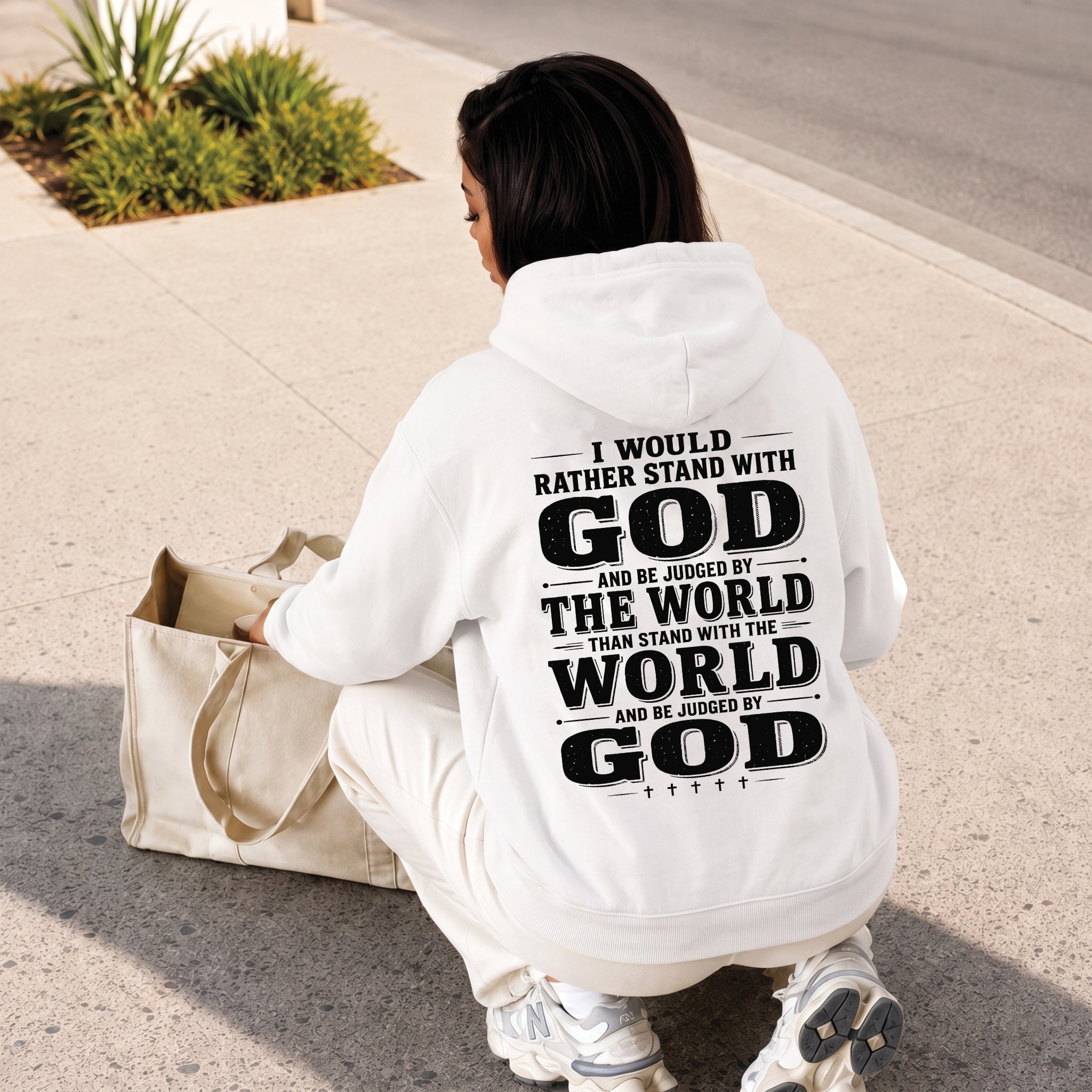 I Would Rather Stand With God Christian Shirt, Faith Over the World Religious Hoodie