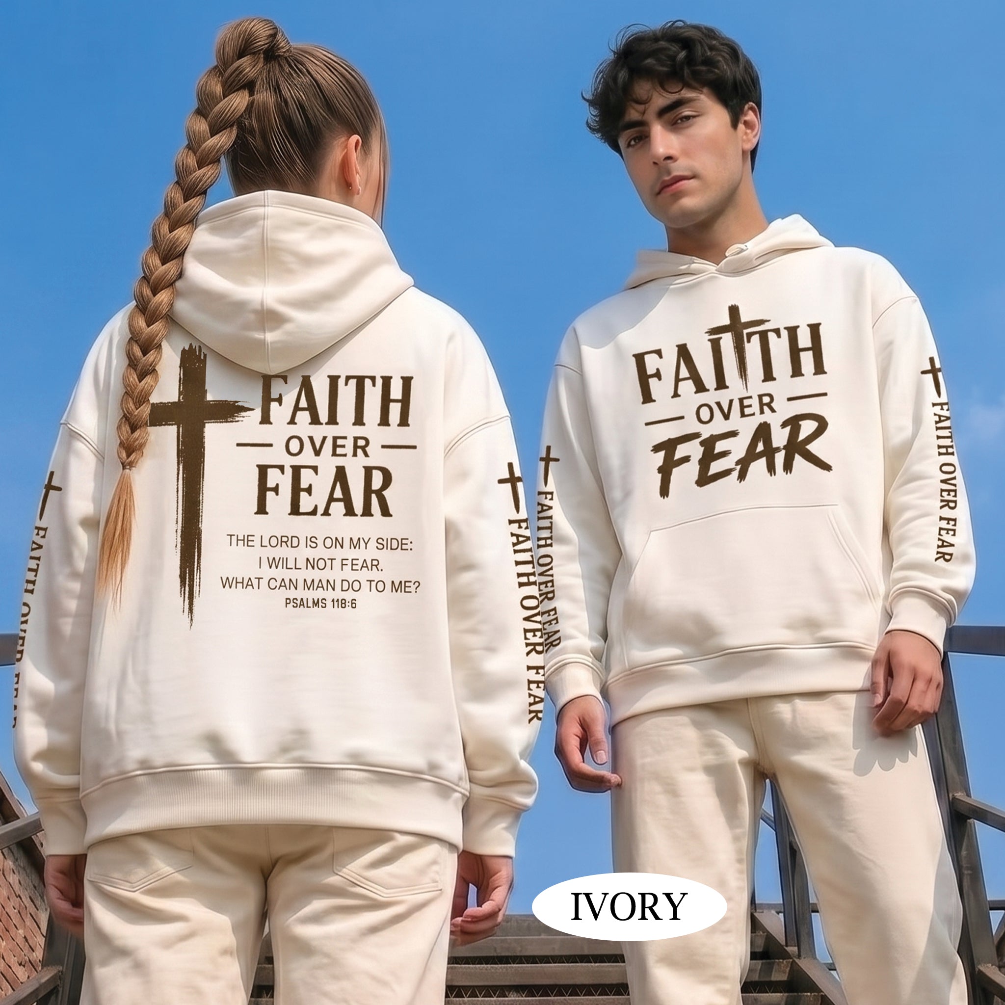 Faith Over Fear Psalms 118:6 Christian Shirt & Hoodie