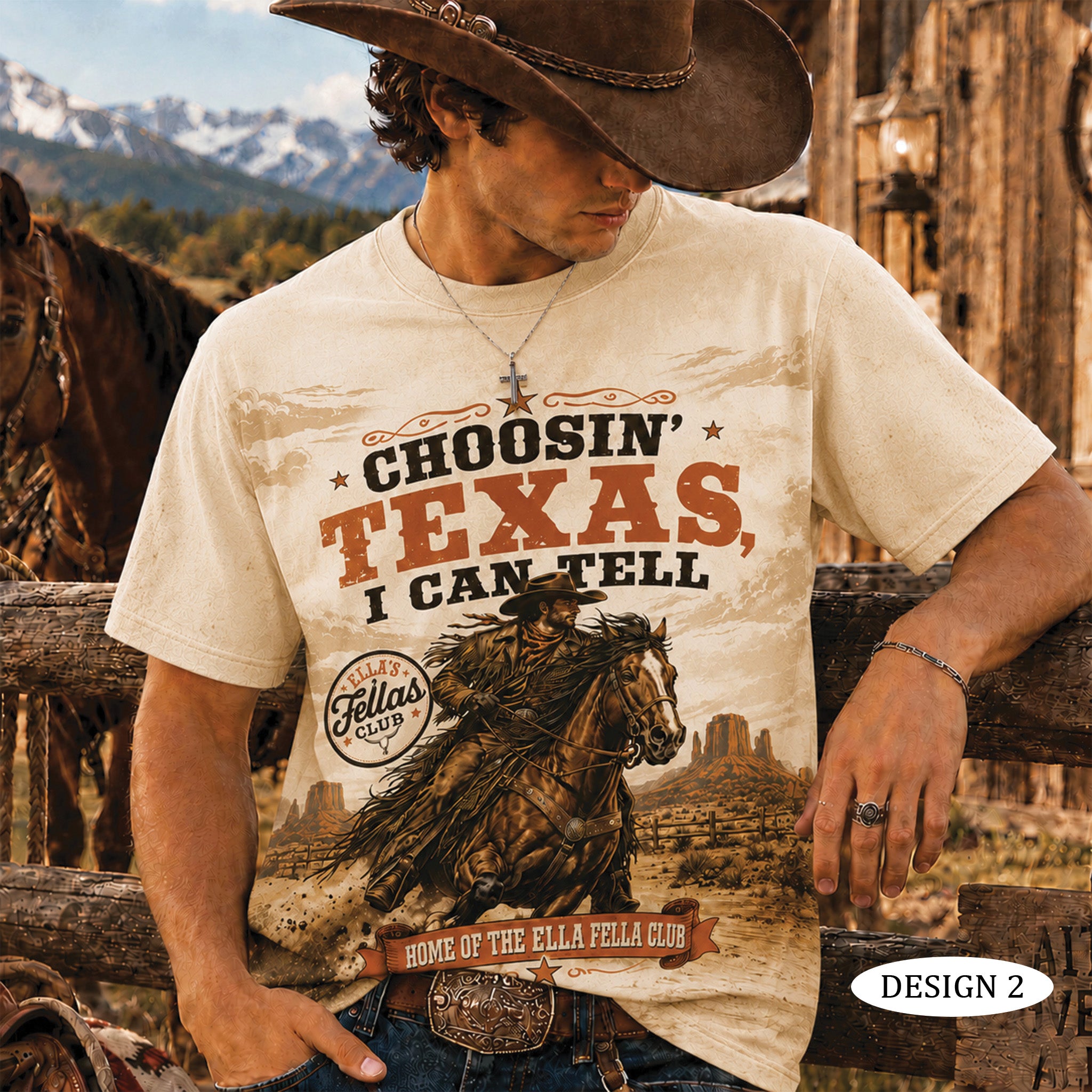 Choosin' Texas I Can Tell All Over Print Shirt, Western Cowboy Shirt