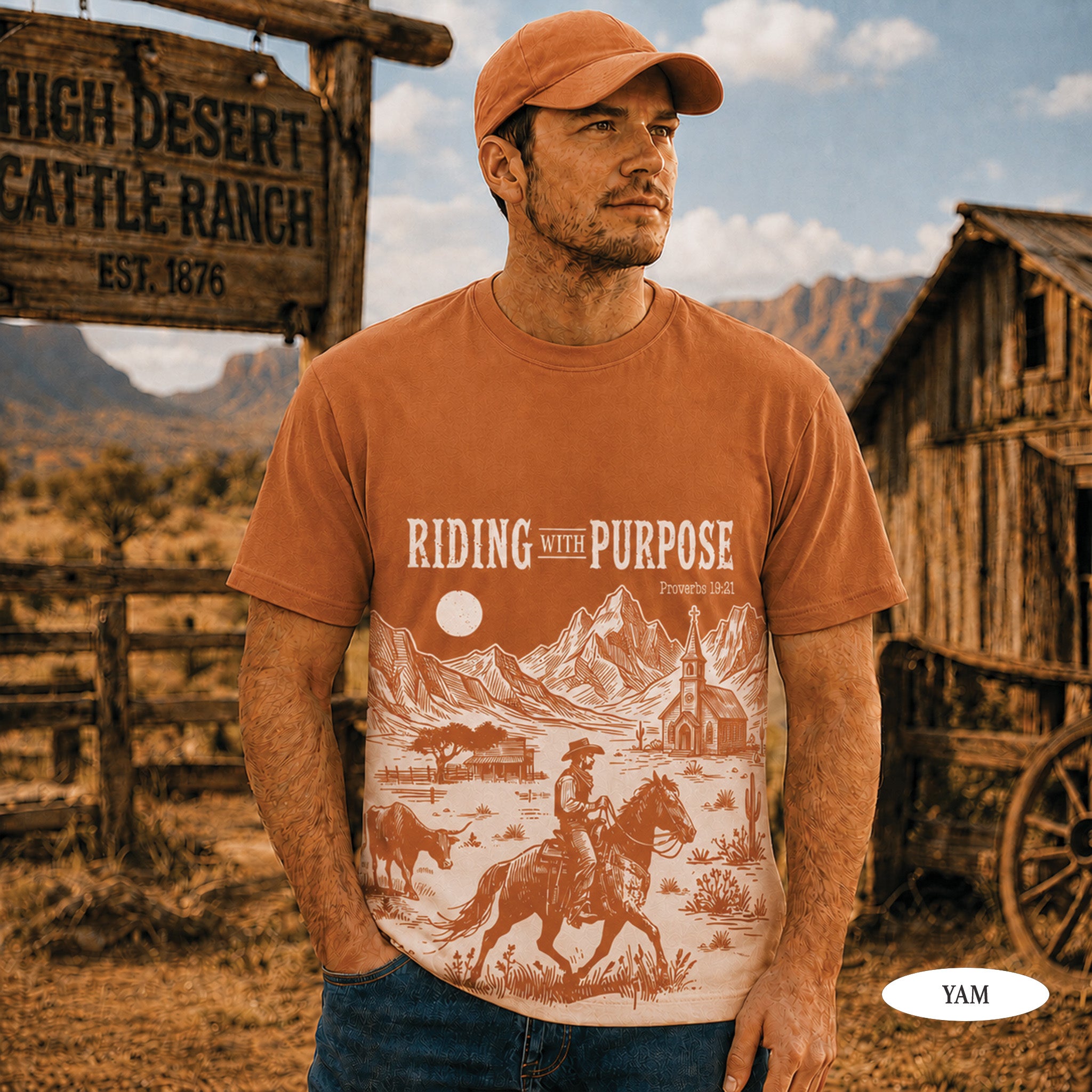 Riding With Purpose Christian All Over Print Shirt, Proverbs 19:21 Cowboy Horse Shirt