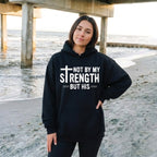 Not By My Strength But His Christian Shirt, Zechariah 4:6 Bible Verse Tee