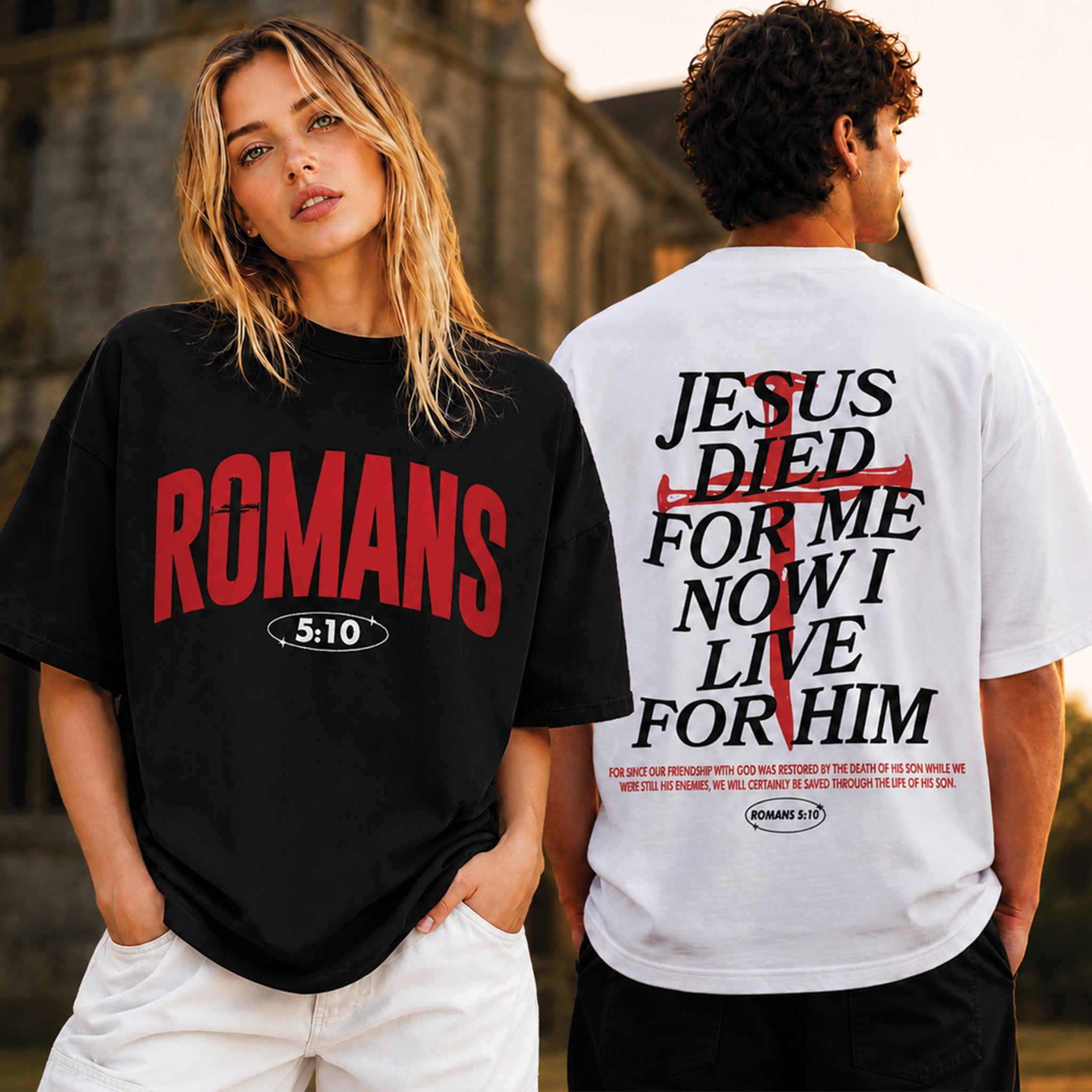 Jesus Died For Me Now I Live For Him Shirt, Christian Romans 5:10 Shirt