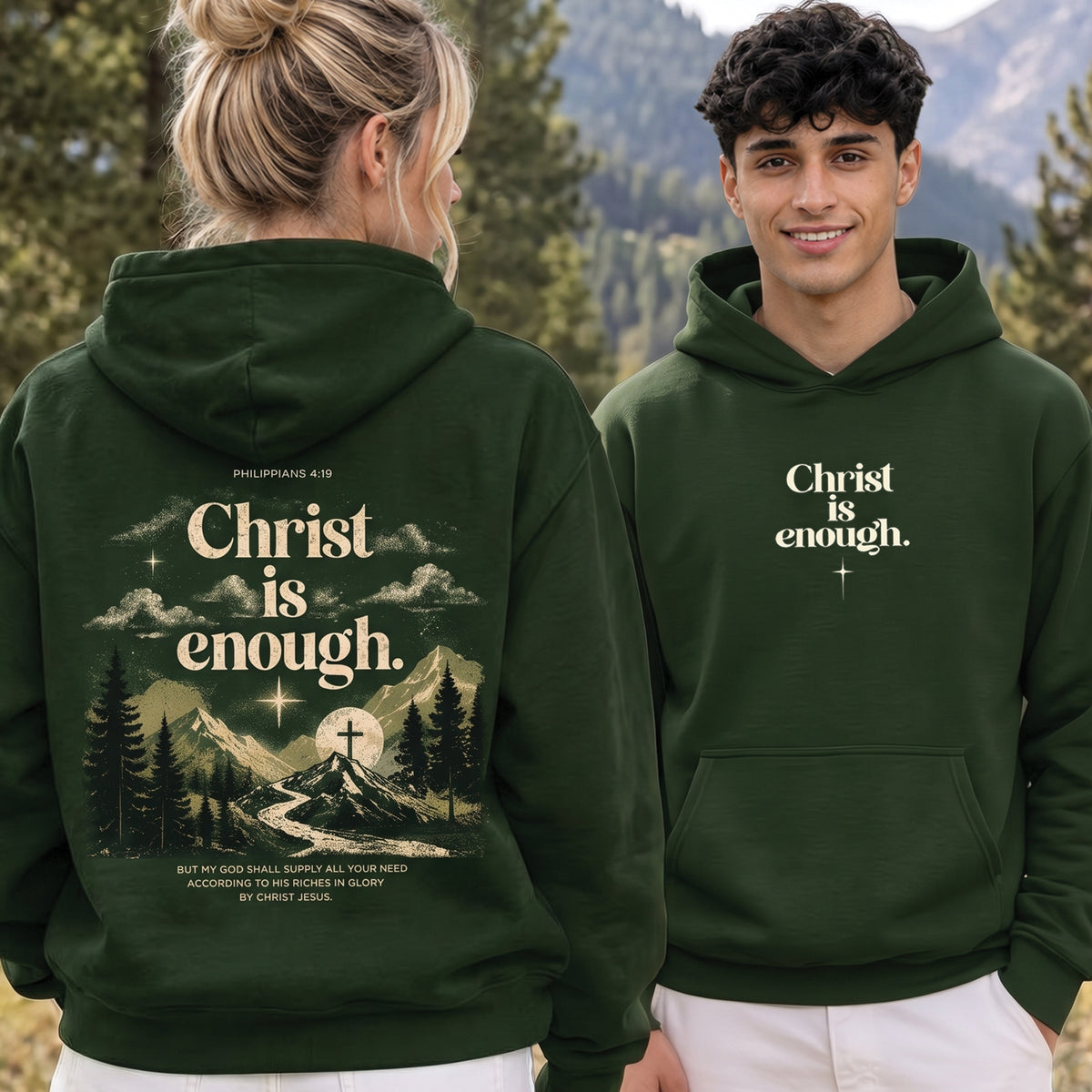 Christ Is Enough Philippians 4:19 Christian Gildan T-Shirt & Hoodie