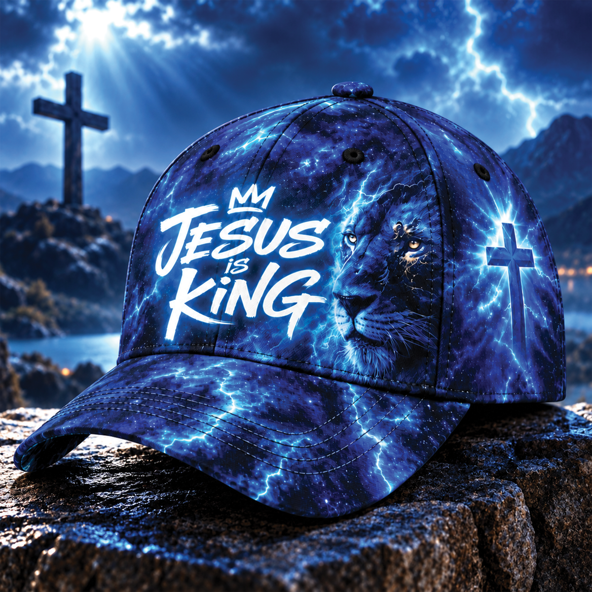 Jesus Is King Hat - Christian Baseball Cap