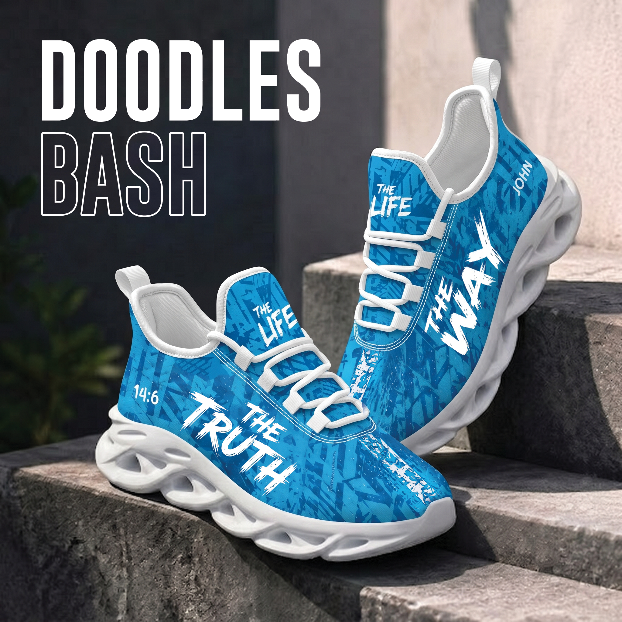 The Way The Truth The Life Sneakers - Christian Max Soul Shoes