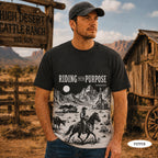 Riding With Purpose Christian All Over Print Shirt, Proverbs 19:21 Cowboy Horse Shirt