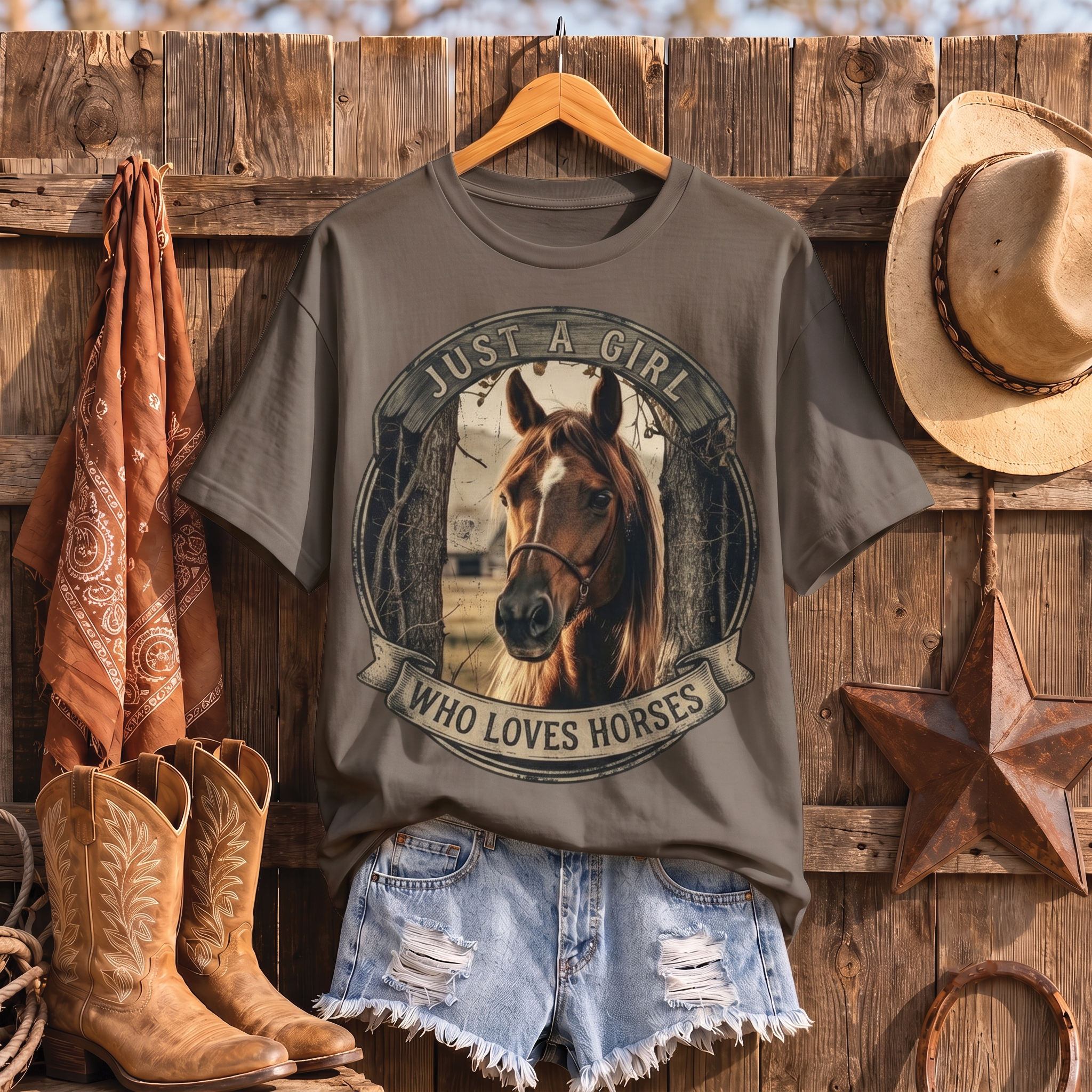 Just a Girl Who Loves Horses All Over Print Shirt