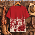 Vintage Western Cowboy All Over Print Shirt, Christian Cowboy Shirt