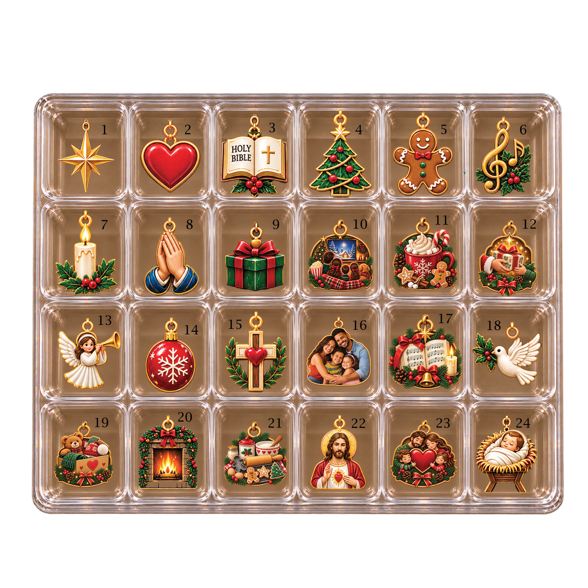 Personalized Advent Calendar 2026, 24 Day Christmas Countdown Box