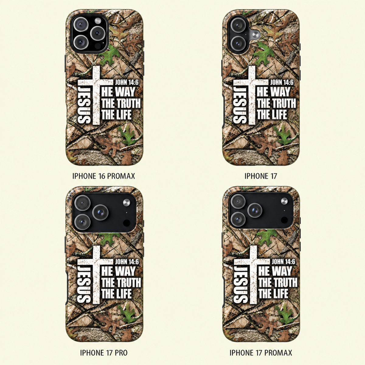 Jesus The Way Truth Life Christian Camo Phone Case