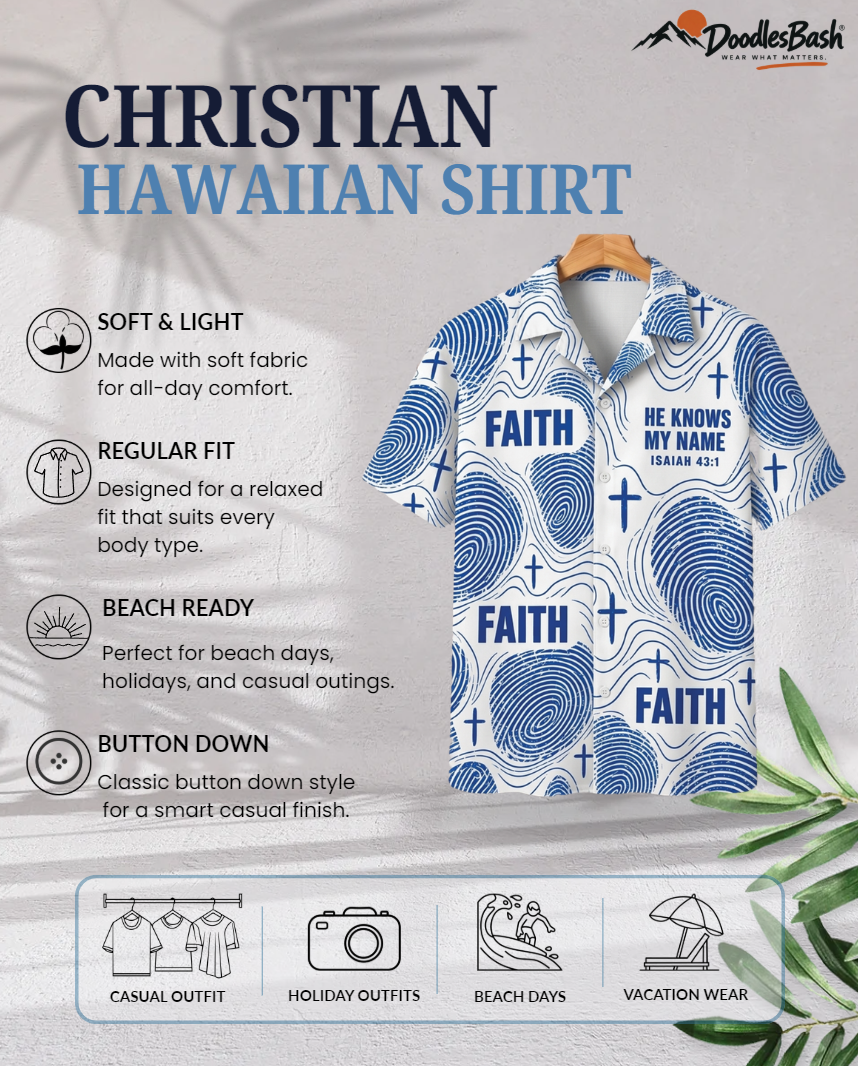 He Knows My Name Christian Hawaiian Shirt
