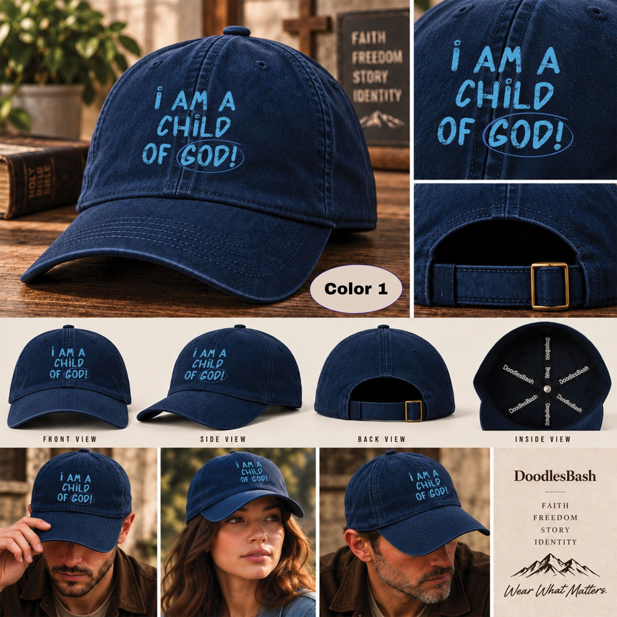 I Am a Child of God Christian Baseball Cap