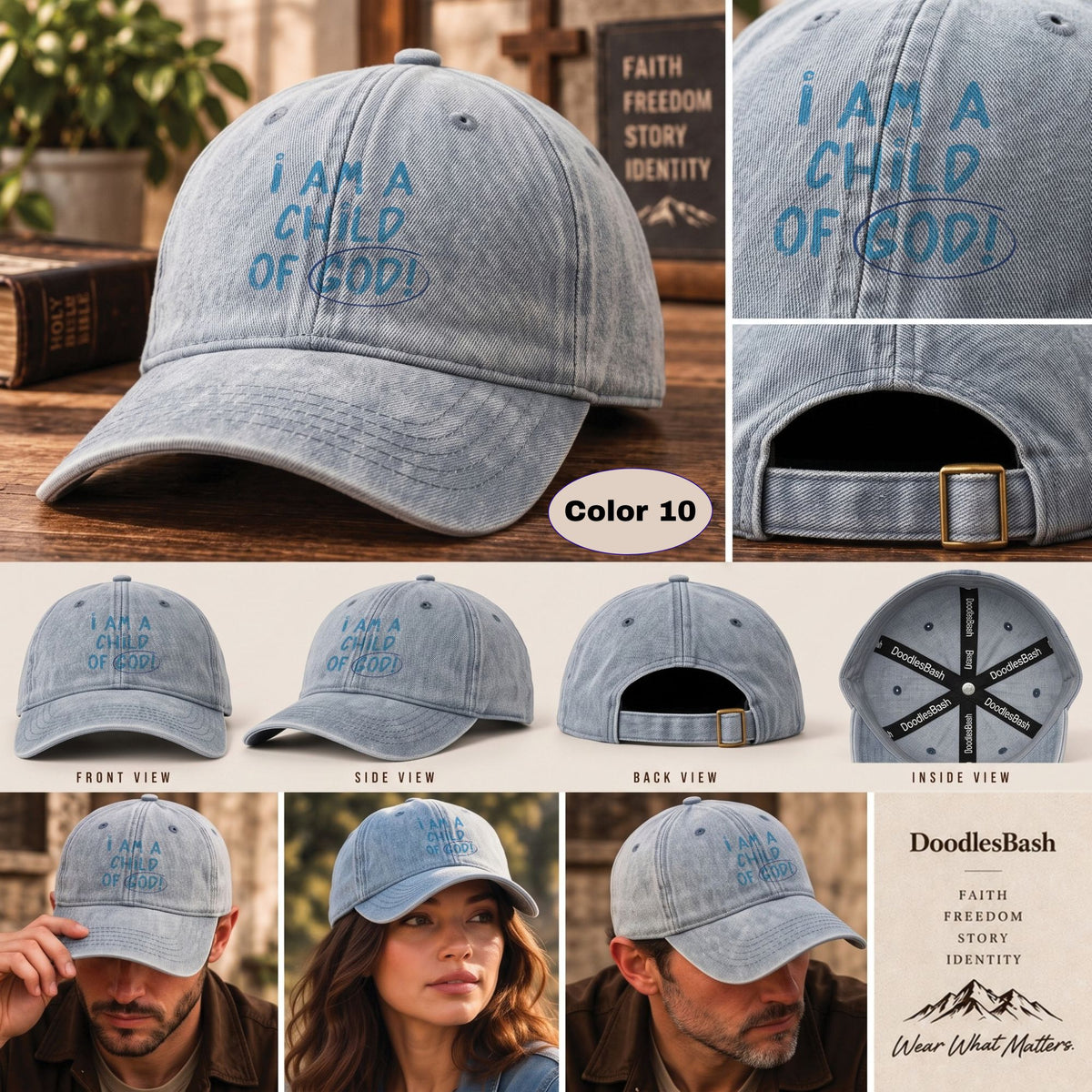 I Am a Child of God Christian Baseball Cap